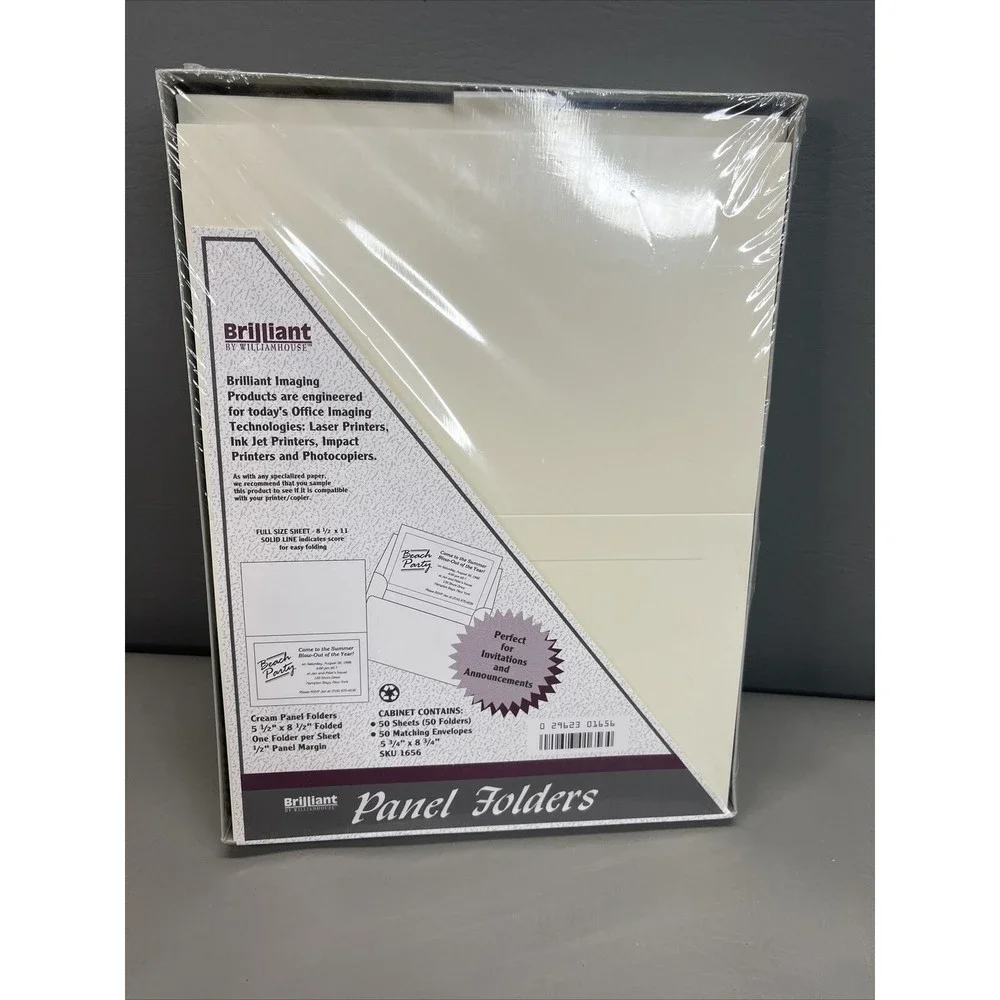 Brilliant by Williamhouse Cream Panel Folders Invitations Announcements Envelope